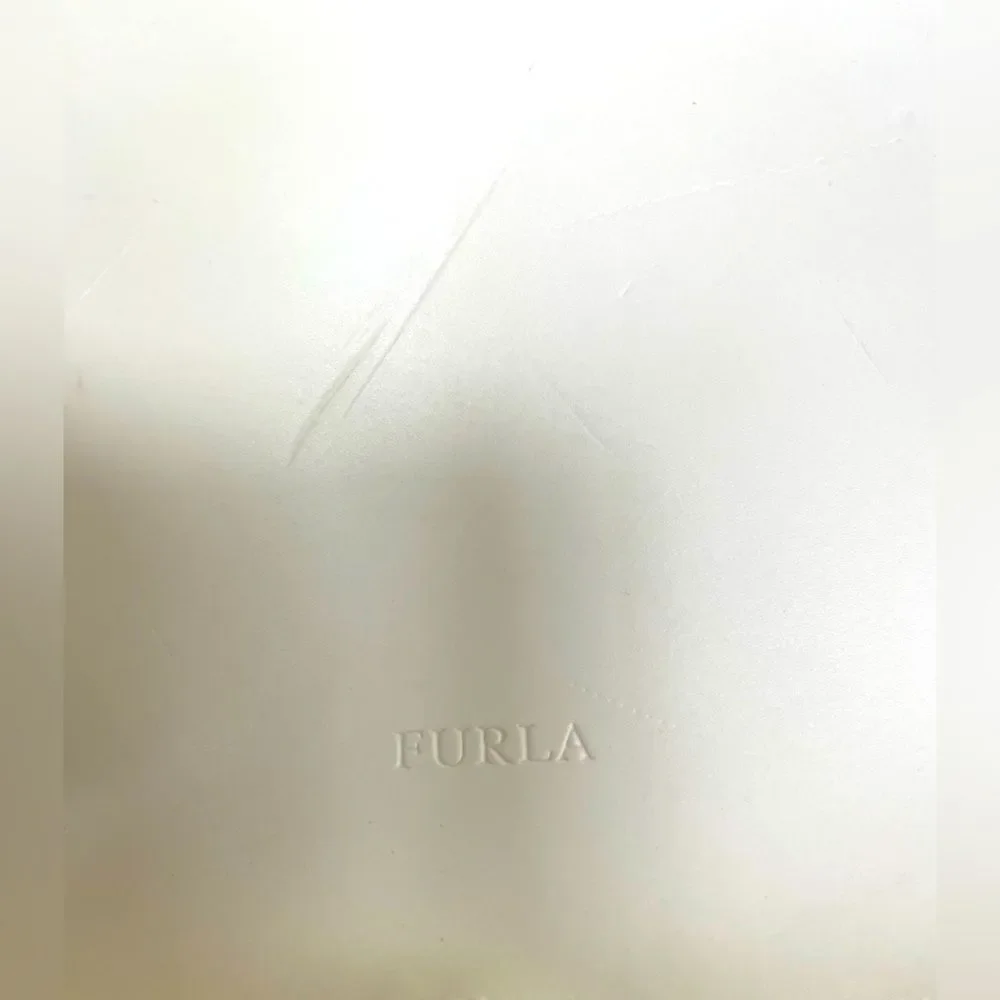 FURLA vintage White Shoulder Storage Bag; pre-loved condition